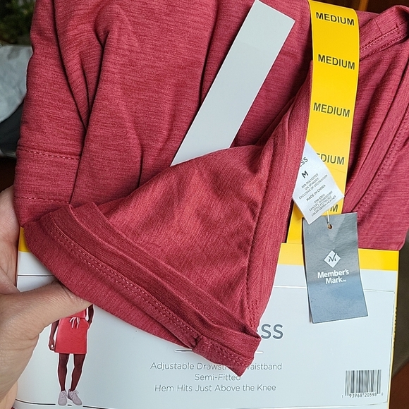 Ladies' M Rose Heather Pink Favorite Tank Dress Soft Member's Mark Drawstring - Picture 6 of 7